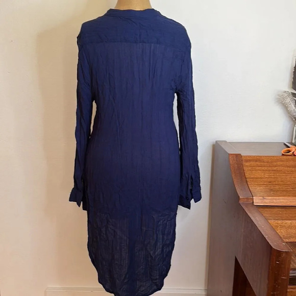 L Space sz S navy long sleeve viscose high low cover up great pre owned cond - Picture 5 of 7